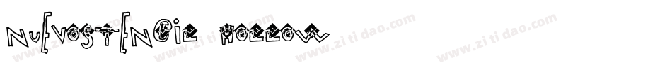nuevostencil hollow字体转换
